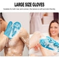 thumbnail image 3 of Honeycomb Exfoliating Bath Gloves - Microfiber for Enhanced Blood Circulation & Soft, Smooth Skin - Exfoliating Shower Mitt Sponges for All Skin Types (Blue - Glove), 3 of 14
