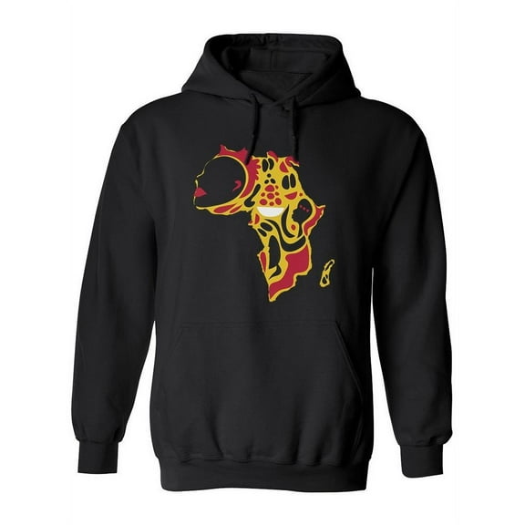 African Map Colorful Art Hoodie Women -Image by Shutterstock, Female Medium