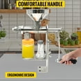 thumbnail image 3 of VEVOR Manual Oil Press Stainless Steel #304 Hand Press Household Oil Extractor Oil  Machine Peanut Nuts Seeds Oil Press Household, 3 of 9