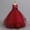 Red, variant on Girls Pageant Princess Sleeve Flower Ball Gown Dress, Kids Wedding Bridesmaid Pageant Party Formal Long Gown Princess Tulle Floral Embroidery Girl Birthday Party Dresses - 2-10T
