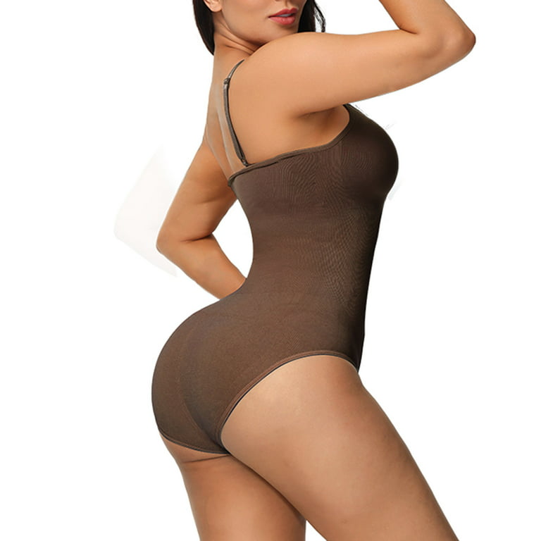 jsaierl Womens Strap Bodysuit Seamless One-Piece Body Shaper Abdominal  Lifter Hip Shaper Underwear Stretch Slimming Body Corset 