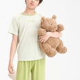 thumbnail image 6 of Gubotare Girls' Sleepwear Set Girls Short Sleeve Button Front Pajama Top and Shorts Set, 2-Piece Size 15-16 (Green,15-16 Years), 6 of 6