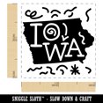 thumbnail image 2 of Iowa State with Text Swirls Self-Inking Rubber Stamp Ink Stamper - Red Ink - Small 1 Inch, 2 of 7