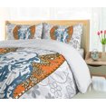 thumbnail image 5 of Ambesonne Floral Duvet Cover Set, Surfboard and, 2-Calking, Slate Blue Pale Grey, 5 of 7