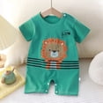 thumbnail image 2 of Emitonse Rompers for Baby Girl,Bodysuit Baby Girl, Newborn Baby Short Sleeved Thin Open Crotch Romper Baby Bodysuit Childrens Clothing Green,Size 12-15 Months, 2 of 5