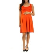 24/7 Maternity Women's Sleeveless Tank Knee-Length Dress
