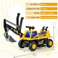 thumbnail image 3 of Costway Kids Ride on Excavator Digger Electric Construction Vehicles with  Lights & Music, 3 of 10