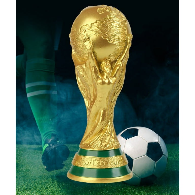 Soccer Trophy World Cup Trophy Model Souvenir Gold 5/8.3/10.6/14 inch, Size: 21 cm