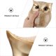 thumbnail image 3 of Owl Statue Decor Metallic Gold Owl Figurines Shelf Decorations Decorative Animal Home Office Desk Resin Ornament Fairy Garden Decor-platinum Wave Poin, 3 of 5