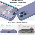 thumbnail image 3 of Compatible with iPhone 15 Pro Case, Upgrade Liquid Silicone, [Enhanced Camera Protection] [Soft Anti-Scratch Microfiber Lining] Shockproof Phone Case iPhone 15 Pro 6.1 inch - Lavender Grey, 3 of 14