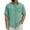 Green, variant on Men's Casual Short Sleeve Point Collar Button-Down Shirt Solid Basic Top Breathable Soft Washed Cotton Chest Pocket All-Day Comfort for Office Daily Wear Party Green 3XL