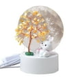 thumbnail image 1 of Natural Gemstone Tree Rabbit Night Light Handmade Home LED Table Lamp Strength Ornament Special Christmas Ornament Sparkly Ornament Sparkly Christmas Ornament Son Christmas Ornament Snowflake Ornament, 1 of 3