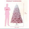 thumbnail image 2 of CazToi 6ft Christmas Tree Pink Gradient Artificial Tree Pre-Lit with LED Lights Holiday Decor, 2 of 9
