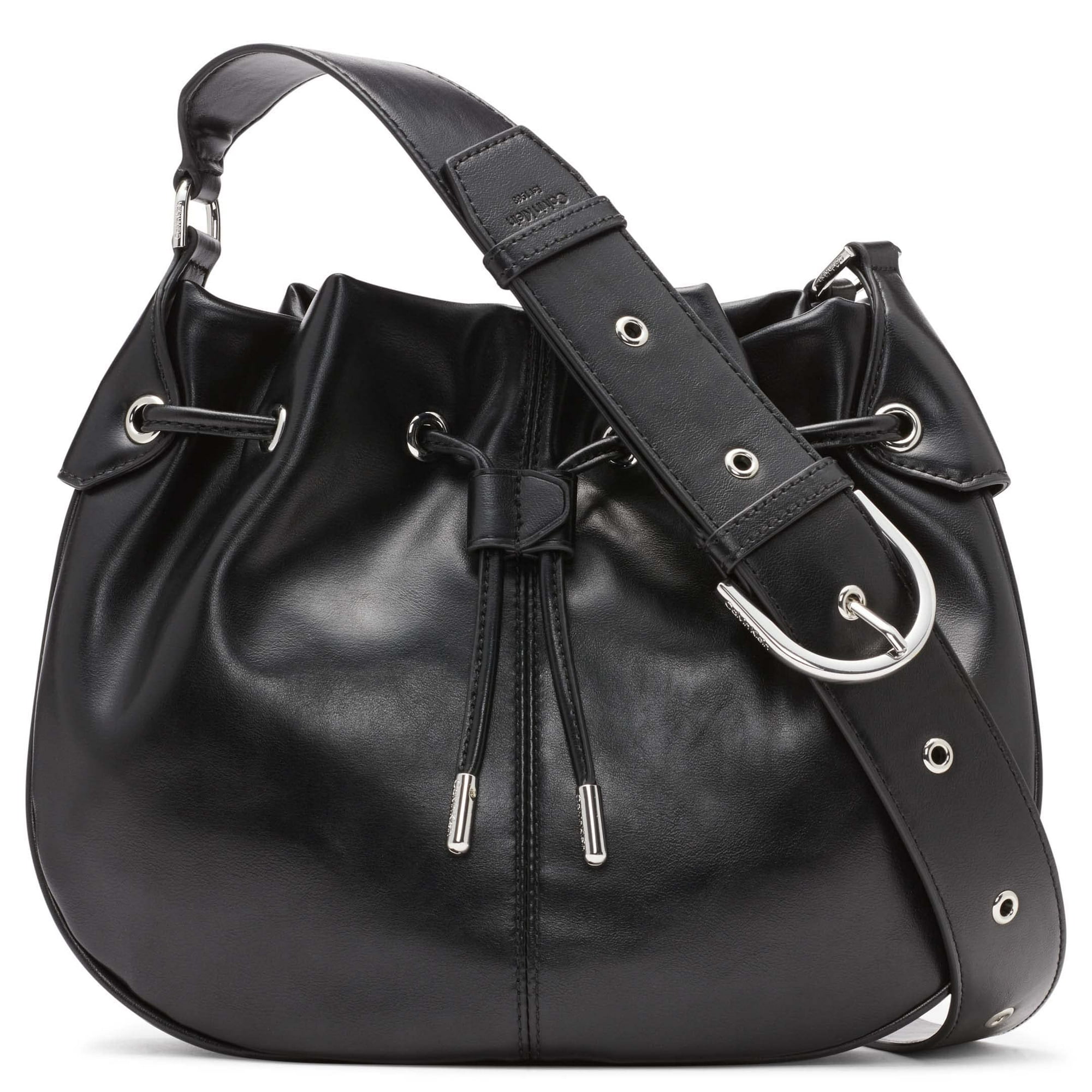 Calvin Klein Lapis Drawstring Crossbody, Black/Silver | Walmart Canada Calvin Klein Lapis Drawstring Crossbody, Black/Silver | Walmart Canada