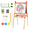 Red, variant on CONCETTA Kids Easel, Double-Sided Magnet Whiteboard & Chalkboard with Paper Roll, Storage Shelf & Accessories, Red