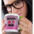 thumbnail image 2 of Soccer Mom Hibiscus On Pink, 11oz Two-Tone Green Mug, 2 of 7