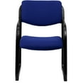 thumbnail image 4 of Flash Furniture Navy Fabric Executive Side Reception Chair with Sled Base, 4 of 5