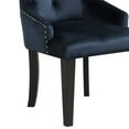 thumbnail image 5 of Varian II Dark Navy Velvet Side Chair - Elegant Parson Design, 22" Seat, Black Legs. Living Room Accent Chair with Button Tufting, Wooden Frame., 5 of 6