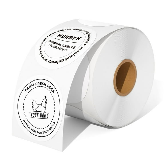 MUNBYN 2" Circle Thermal Stickers Labels