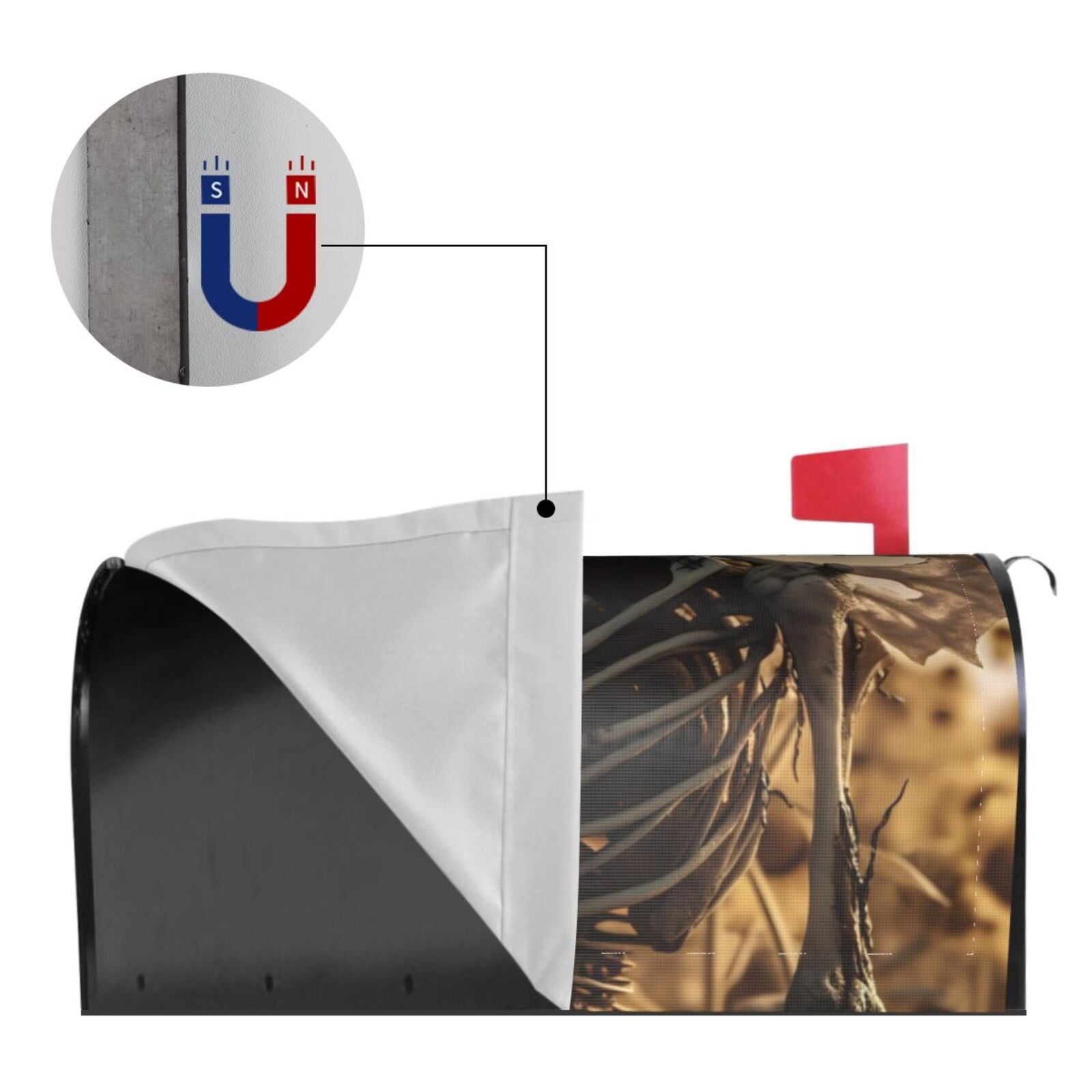 Kdxio Magnetic Mailbox Cover 25.5x21 in Mailbox Cover Outdoor Decoration Holiday Mailbox Covers for Home Garden Yard-25.5x21 in