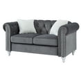 thumbnail image 3 of Glory Furniture Raisa Velvet Loveseat in Gray, 3 of 6