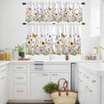 thumbnail image 3 of Country Sunflower Kitchen Curtains Valances and Tiers Set of 3 Daisy Butterfly Retro Farmhouse Botanical Tier Curtains and Valance with Rod Pocket for Small Windows, 27.5"x24", 3 of 9