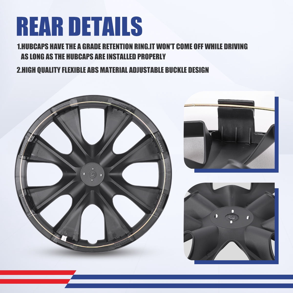 15" Set Of 4 Hubcaps Wheel Rims Cover for 2009-2019 TOYOTA COROLLA Compatible With Steel Wheels Snap On Installation(15-Inch,BLACK MATTE)