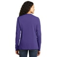 thumbnail image 2 of Port & Company Adult Female Women Long Sleeve Core Cotton T-Shirt, 2 of 2