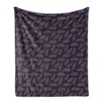 thumbnail image 1 of Feather Soft Flannel Fleece Throw Blanket, Repetitive Zentangle Romantic Purple Tone Paisley Look Illustration, Cozy Plush for Indoor and Outdoor Use, 50" x 60", Pale Eggplant Lilac, by Ambesonne, 1 of 5