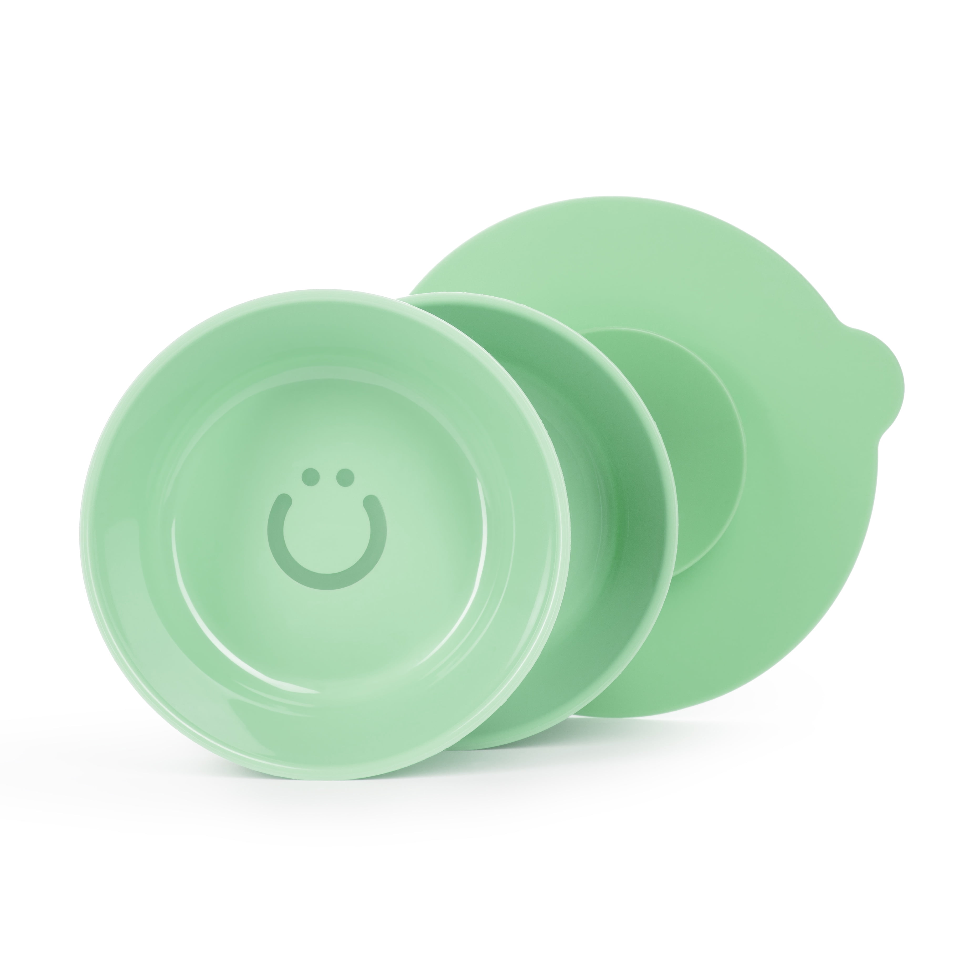 Ubbi Suction Bowls with Interchangeable Suction Base for Babies and Toddlers, 2 Pack, Sugar Snap Green