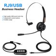thumbnail image 3 of Twowood auricular U900 H510 Teléfono Auriculares Teléfono Alta Fidelidad Reducción de ruido transpirable 3.5mm RJ9 MIC Cable Long Cable Call Center Auriculares para telemarketing, 3 of 6