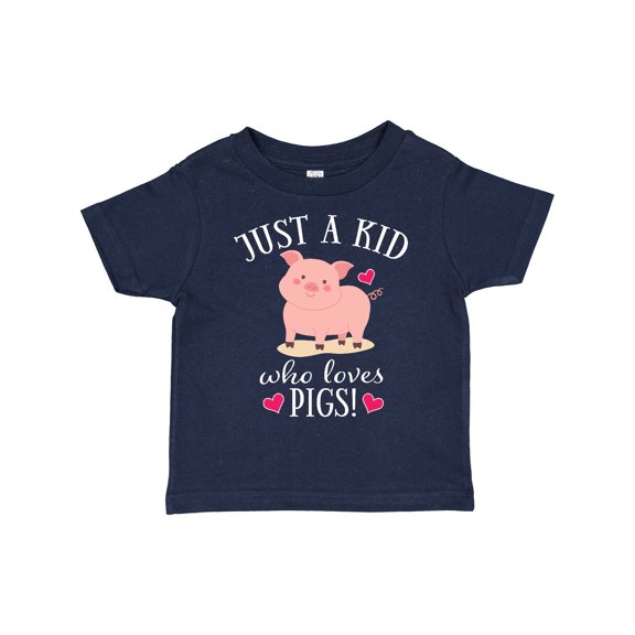 Inktastic Just a Kid Who Loves Pigs Boys or Girls Toddler T-Shirt