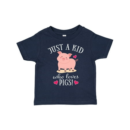 

Inktastic Just a Kid Who Loves Pigs Gift Toddler Boy or Toddler Girl T-Shirt