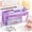 Purple-PP-clearacne, variant on OEFNTAC Transparent Large Capacity Pencil Case Student Stationery Bag Visible Zipper Organizer for Pens Art Supplies Office Travel