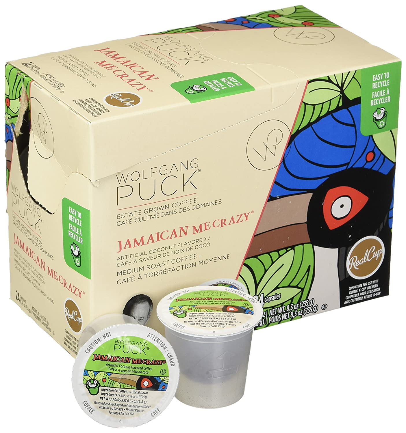 2022 新作 Wolfgang Puck Jamaican Me Crazy フレーバー ミディアムローストコーヒー Keurig K