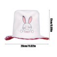 thumbnail image 3 of yulier Easter Bunny Hat for Kids Adults, Unisex Soft Velvet Bucket Hat, Easter Hat for Easter Holiday Party, Cute Rabbit Top Hat, Fisherman Hat Easter Gifts for Boys Girls, Red, 3 of 6