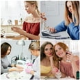 thumbnail image 4 of Dsseng 900pcs Full Cover French Nail Tips  Soft Gel Nail Tips  3 Styles Acrylic Fake Nails, 4 of 6