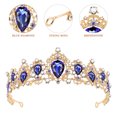thumbnail image 3 of Couronne Baroque Vintage en Alliage Coiffe Rétro Couronne en Strass Accessoire de Cheveux de Mariage, 3 of 8