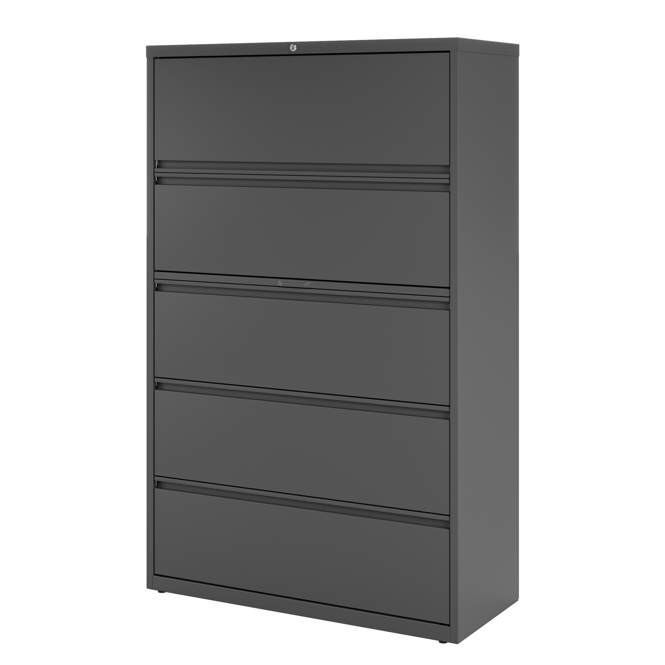 Hirsh 42 inch Wide 5 Drawer Metal Lateral File Cabinet for Home and Office, Holds Letter, Legal and A4 Hanging Folders, Charcoal