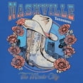 thumbnail image 3 of Nashville TN The Music City Women's Long Sleeve T-shirt Country Cowgirl Boots and Hat, 3 of 7