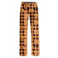 thumbnail image 5 of QWKLEAJ Halloween Pajama Pants Women Loose Fit Elastic Waist Lounge Pants Holiday Party Sleepwear Casual Home Trousers Printed Long Pants Comfy Nightwear Festive Bottoms, 5 of 6