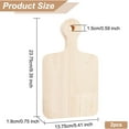 thumbnail image 2 of 2pcs 9.4x5.4 Inch Rectangle Wooden Sorority Paddle Wooden Tray Plates Unfinished Solid Pine Wood Plates Natural Wooden Display Plate for DIY DIY Crafts Painting Home Decoration, 2 of 4