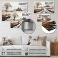 thumbnail image 4 of Designart "Monochrome Harvest Winter Farm wall art I" Farm Metal Wall Art Prints, 4 of 5