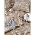 thumbnail image 3 of Fennco Styles Woven Chindi Leather Cotton Bohemian Design Table Runner 16" W x 120" L - Natural Table Cover for Home Décor, Dining Table, Banquets, Holiday and Special Occasions, 3 of 3