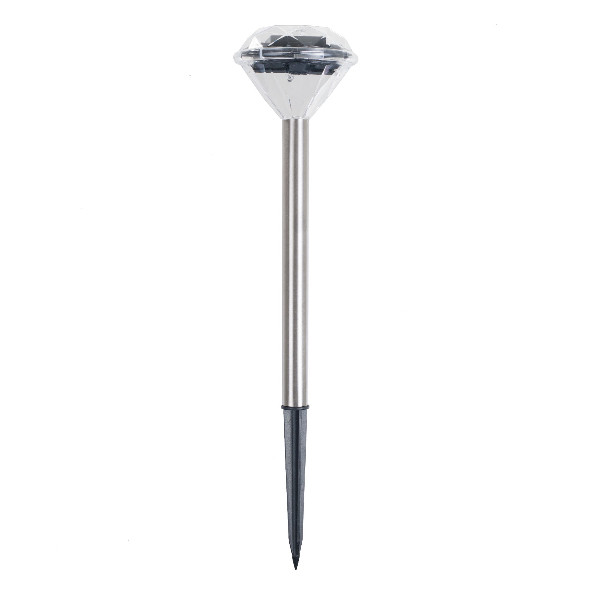 Pure Garden Solar Lights Outdoor Waterproof Garden Lights 24-Pack, Silver
