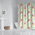 thumbnail image 2 of Pioneer Flower Floral Print Pattern Shower Curtain 84"x72", Bathroom Decorative Shower Curtain Set with 12 Hooks, Waterproof Washable, 2 of 6