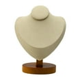 thumbnail image 4 of Soporte de exhibición de collares, maniquí, accesorios creativos, collar, cadena, busto de joyería, soporte de busto de joyería para exhibición de Beige, 4 of 10