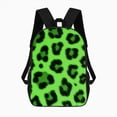 thumbnail image 2 of Neon Green Leopard Print Texture Large Capacity Backpacks For Teenagers Travel Bags Casual 17In Backpack, 2 of 7