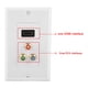 thumbnail image 4 of Conector De Salida, Placa De Pared Blanca HDMI + 3RCA, Placa Frontal De Pared De Audio Y Video, ABS HD 1080P Para Oficina En Casa YLSHRF HDMI RCA Wall Plate, 4 of 8