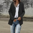 thumbnail image 2 of Lovskoo Cardigan Sweaters for Women Open Front Trendy Solid Color Long Sleeve Shirts Oversized Winter Outerwear Tops Black, 2 of 6